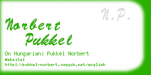 norbert pukkel business card